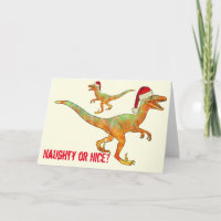 Velociraptor Funny Festive Santa Raptor Dinosaur