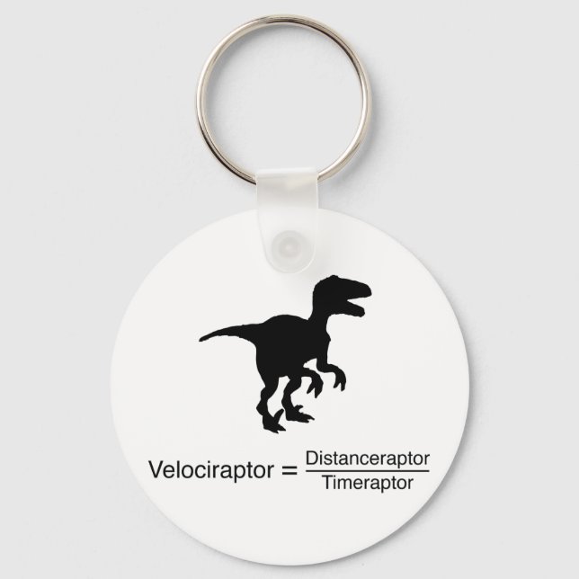 velociraptor funny science key ring (Front)