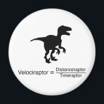 velociraptor funny science magnet<br><div class="desc">Funny dinosaur physics equation</div>