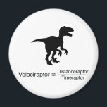 velociraptor funny science magnet<br><div class="desc">Funny dinosaur physics equation</div>