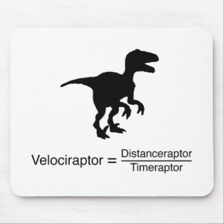 velociraptor funny science mouse pad