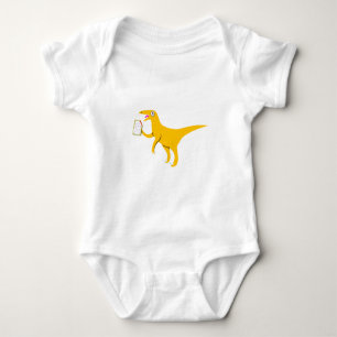 Velociraptor Holding a Poptart Baby Bodysuit