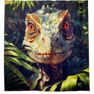 Velociraptor   shower curtain