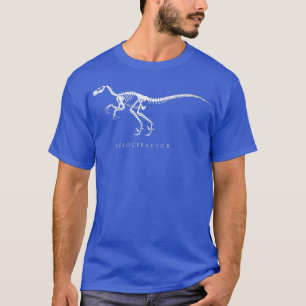 Velociraptor Skeleton Dinosaur fan gift bones kid T-Shirt