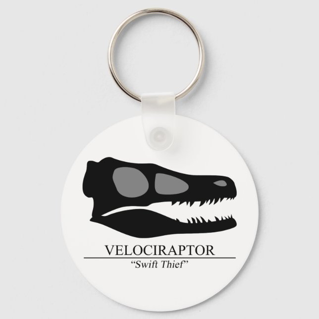 Velociraptor Skull Key Ring (Front)