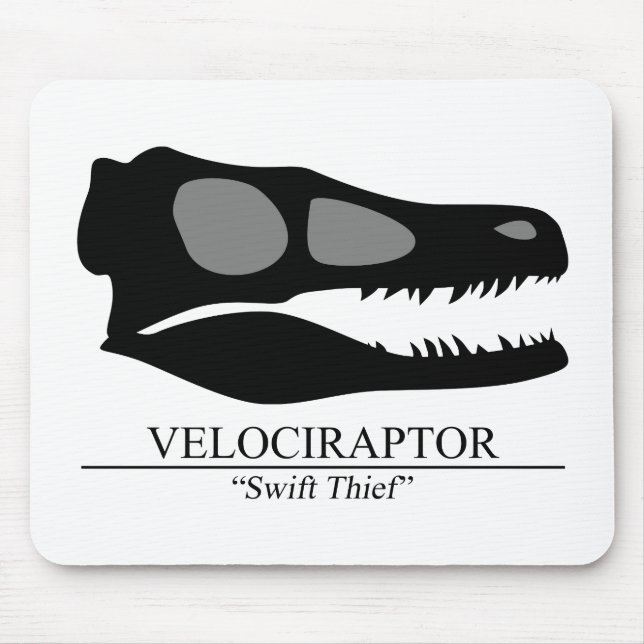 Velociraptor Skull Mouse Pad (Front)