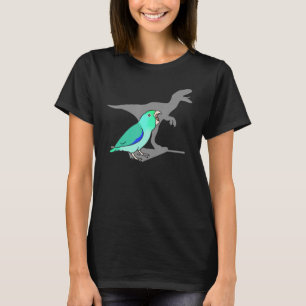 Velociraptor Turquoise Parrotlet, Dinosaur Parrot T-Shirt