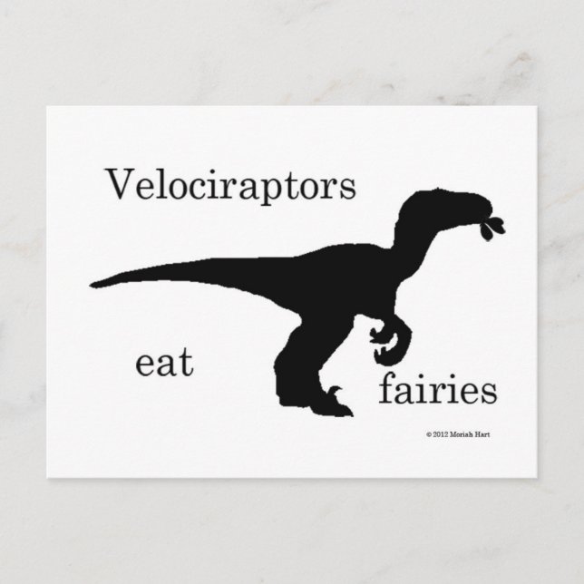 velociraptors eat fairies postcard (Front)