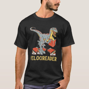 Velocireader Funny Dinosaur Reading Gift T-Shirt