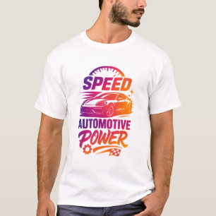 Velocity, Pulse & Chromatic Drift — Typographic Ca T-Shirt