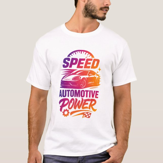Velocity, Pulse & Chromatic Drift — Typographic Ca T-Shirt (Front)