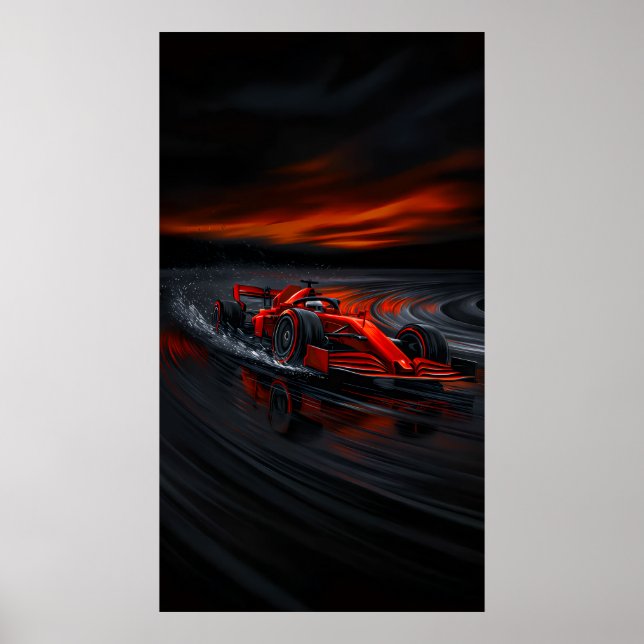Velocity: Red Formula Racer Poster (Front)