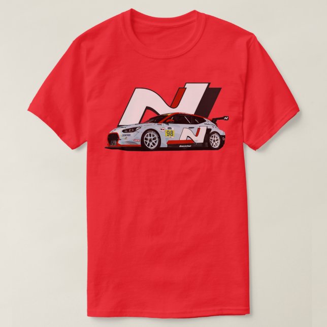 Veloster N TCR Race Car  T-Shirt (Design Front)