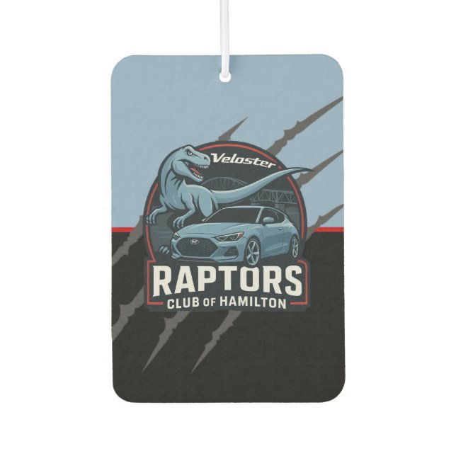 Veloster Raptors Car Freshener (Front)