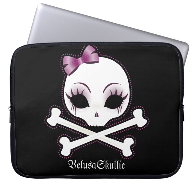 VelusaSkullie Laptop Sleeve (Front)
