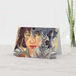 "Velvet And Steel" greeting card