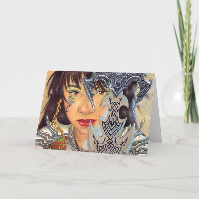 "Velvet And Steel" greeting card (Front)