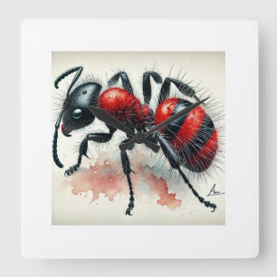 Velvet ant 160924IREF208 - Watercolor Square Wall Clock