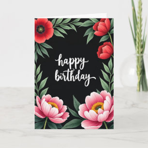 Velvet Black Birthday Card
