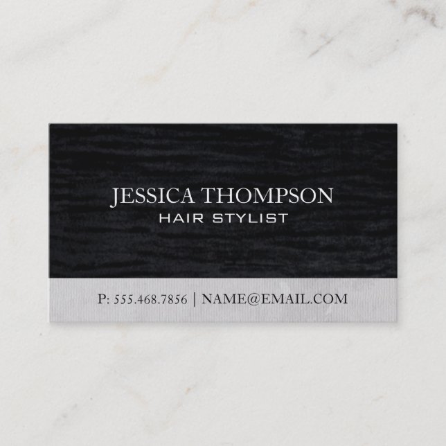 Velvet Black Business Card (Front)