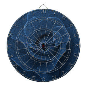 Velvet blue rose dartboard