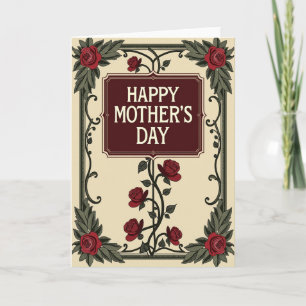 Velvet Crimson Roses Card