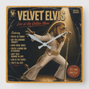 Velvet Elvis Album: a Parody Square Wall Clock