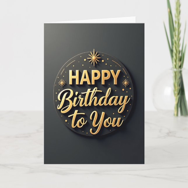 Velvet Embossed Birthday Card (Front)