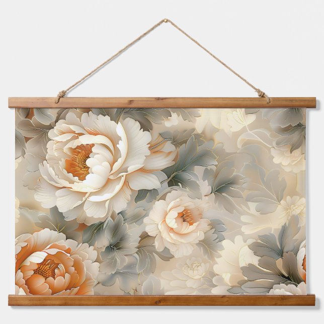 Velvet Fall Whispers Botanical Hanging Tapestry (Front)