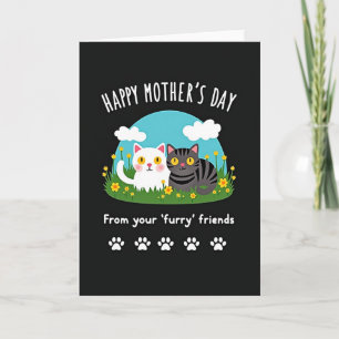 Velvet Feline Mothers Day Card