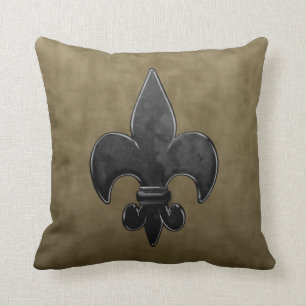 Velvet Fleur De Lis Cushion
