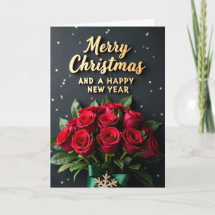 Velvet Floral Christmas Card