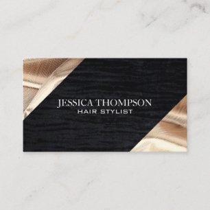 Velvet   Gold Foil Ribbon Fabric Business Card