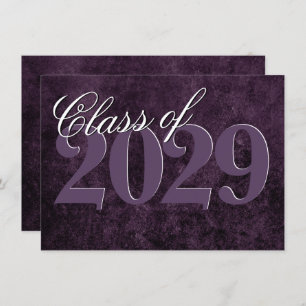 Velvet Grad   Amethyst Purple Jewel Tone Grunge Invitation