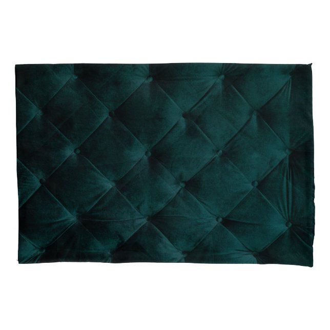 Velvet Green: Malachite Textile Elegance Pillowcase (Front)