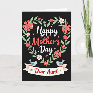 Velvet Heart Wreath Mothers Day Card