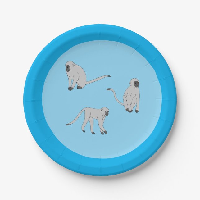 Velvet Monkeys Paper Plate (Front)