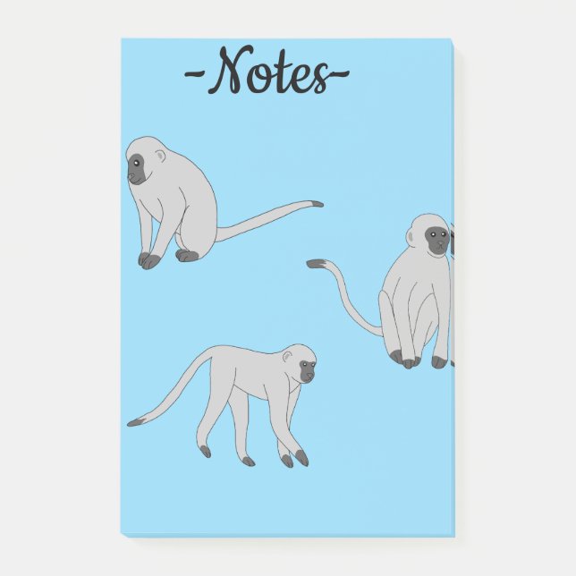 Velvet Monkeys Post-it Notes (Front)