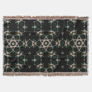 Velvet Night Kaleidoscope Throw Blanket