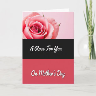 Velvet Pink Flower Mothers Day Card
