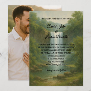 Velvet Rapids Photo Wedding Invitation