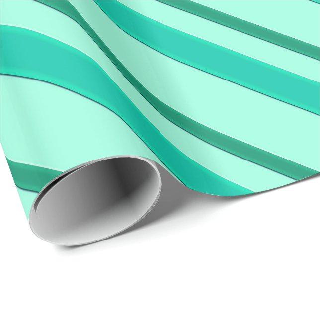 Velvet ribbons, turquoise and aqua wrapping paper (Roll Corner)