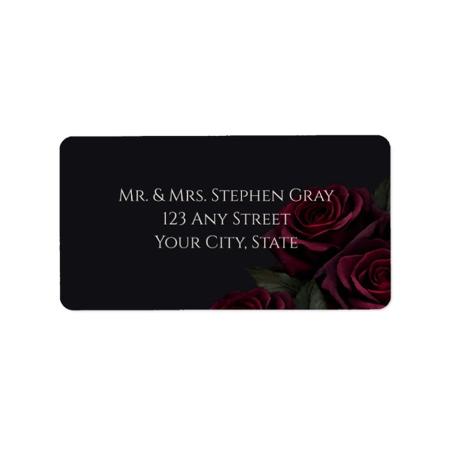 Velvet Rose Address Labels (Front)
