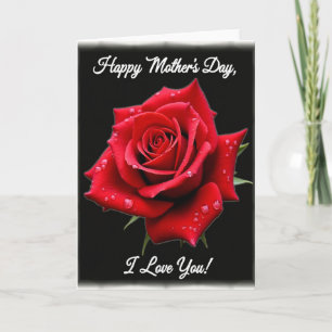 Velvet Rose I Love You Card