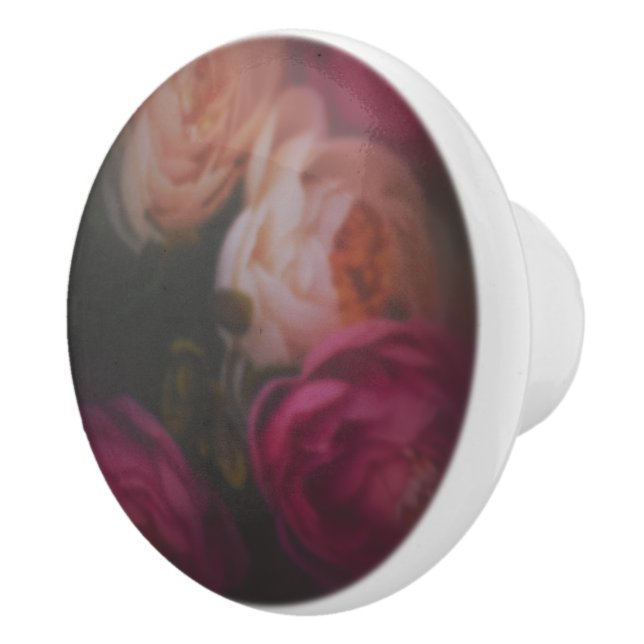 Velvet Rose Nocturne Ceramic Knob (Right)