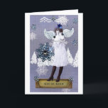 Velvet Snow Holiday Card<br><div class="desc">Magical snowflakes for the holidays. A greeting card created from an original collage. This original artwork is copyright Ramona Szczerba 2008. Image cannot be reproduced without my express written permission. Thanks!</div>