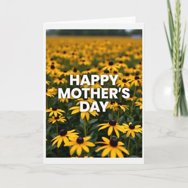 Velvet Sunflower Mothers Day Card (Front)