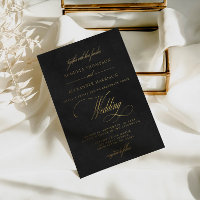 Velvet Texture Imitation & Gold Classy Wedding