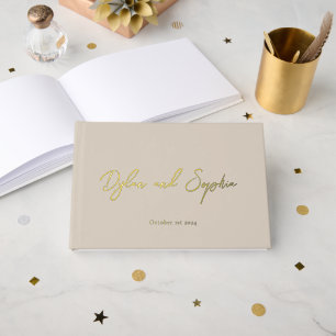 Velvet Wedding Guest Book   Personalised Hardcover