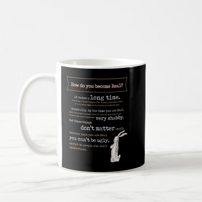 Velveteen Rabbit Book Quote 1922 Becoming Real Ski Coffee Mug (Left)